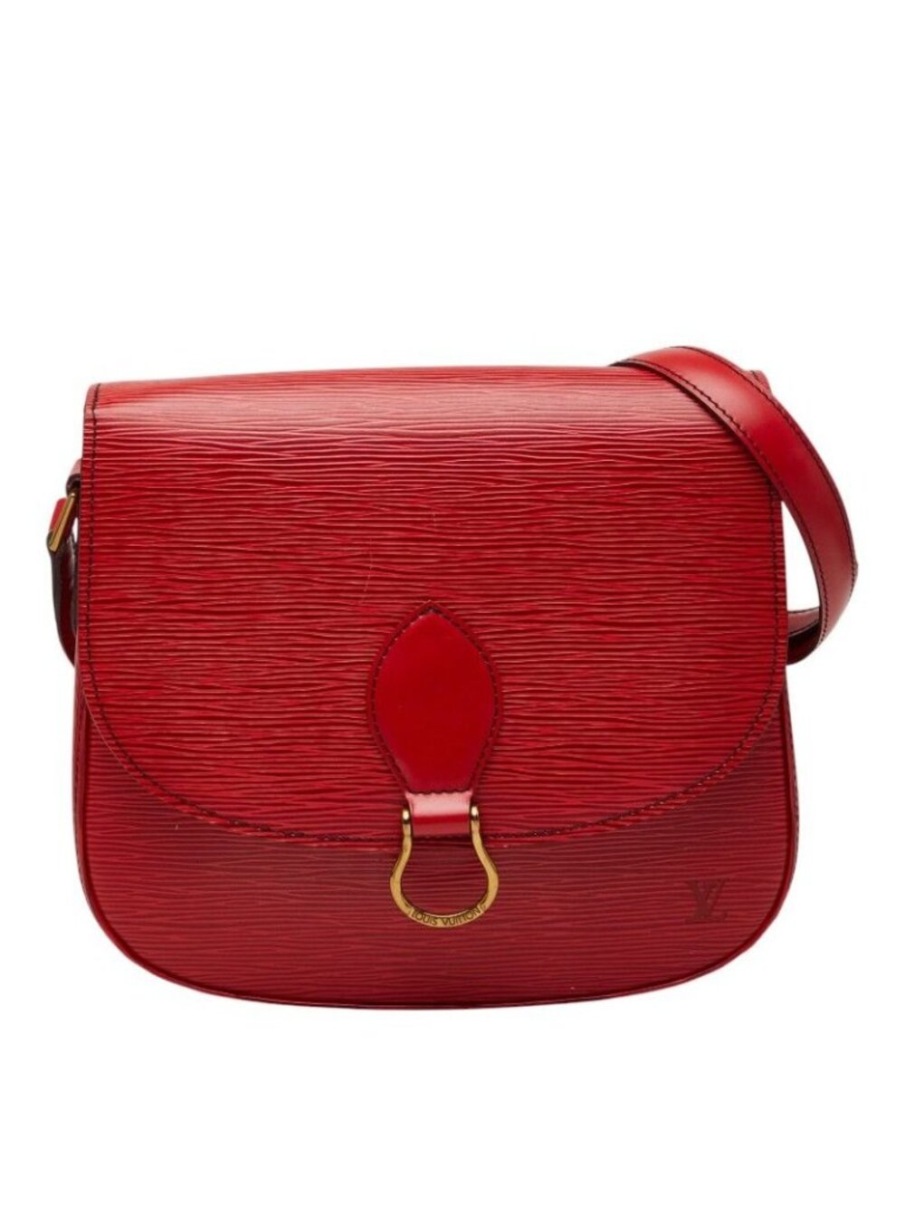 Louis Vuitton Epi Saint Cloud Crossbody Shoulder Bag Castilian Red Leather